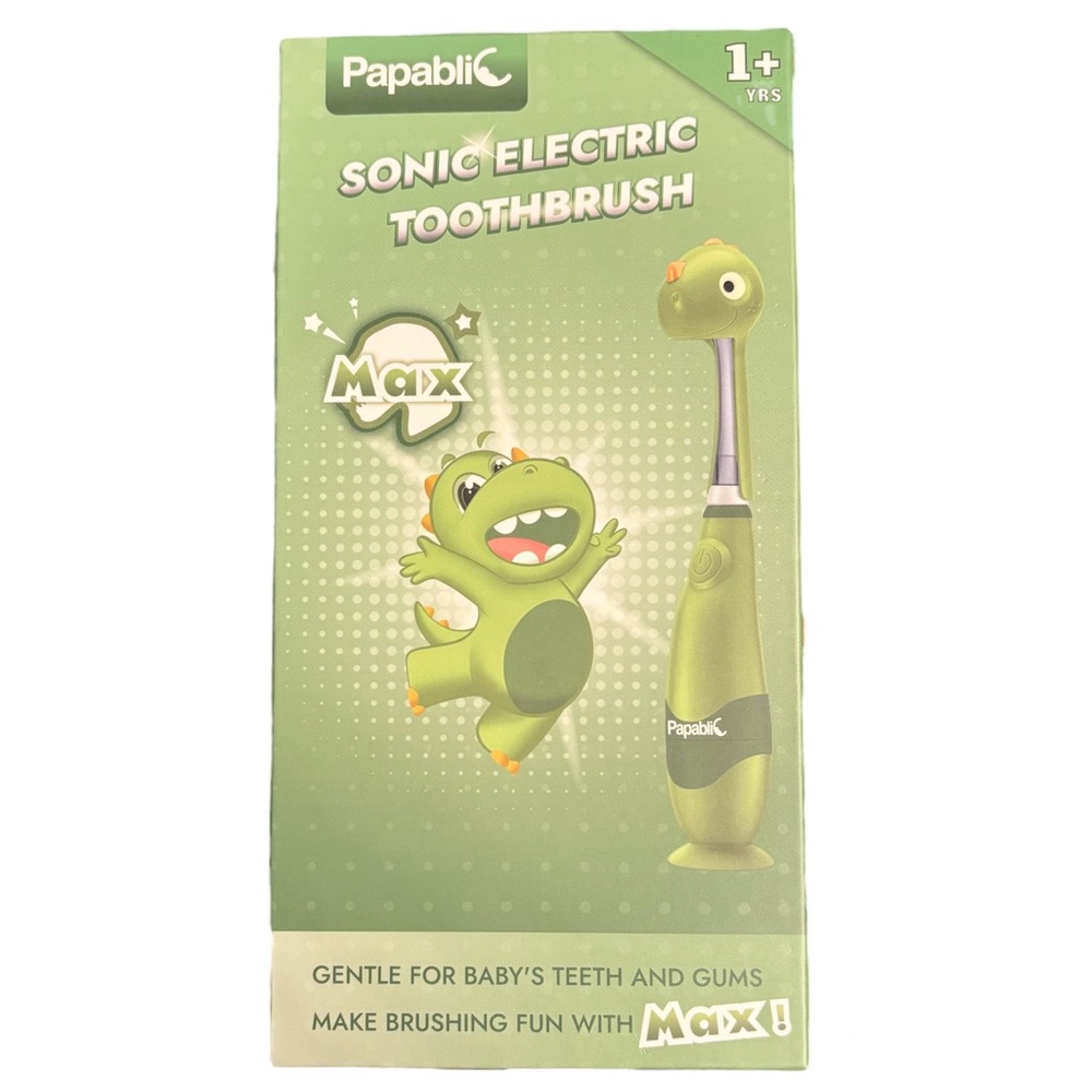 New Toddler Sonic Green Electric Toothbrush for ages 1-3 years
